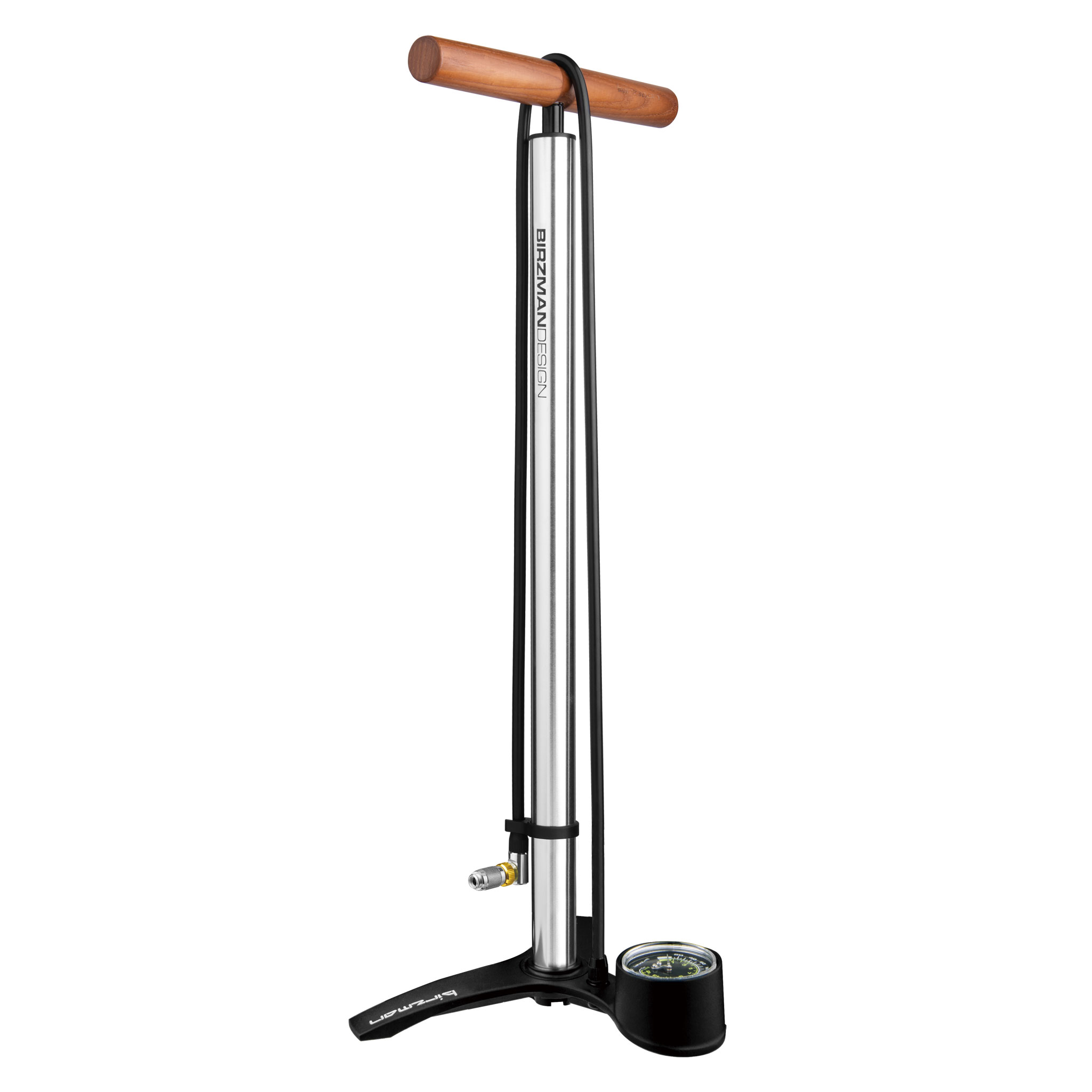 Birzman The Pump Helix Valve Head Fatty Floor Pump, Silver