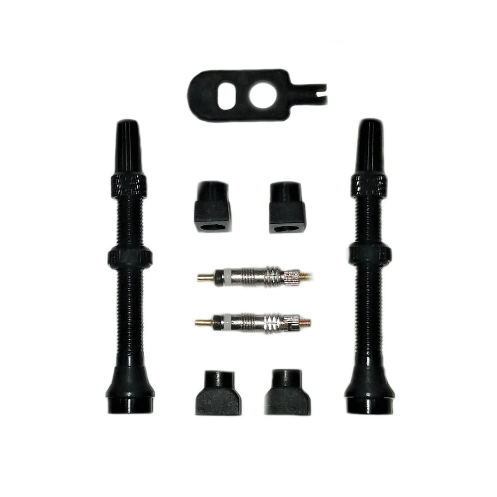 Black Ox Tubeless 40mm Valve Stem Kit, Oil Slick