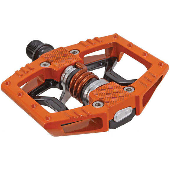 Crankbrothers Double Shot 2 Hybrid Pedals, Orange/Black