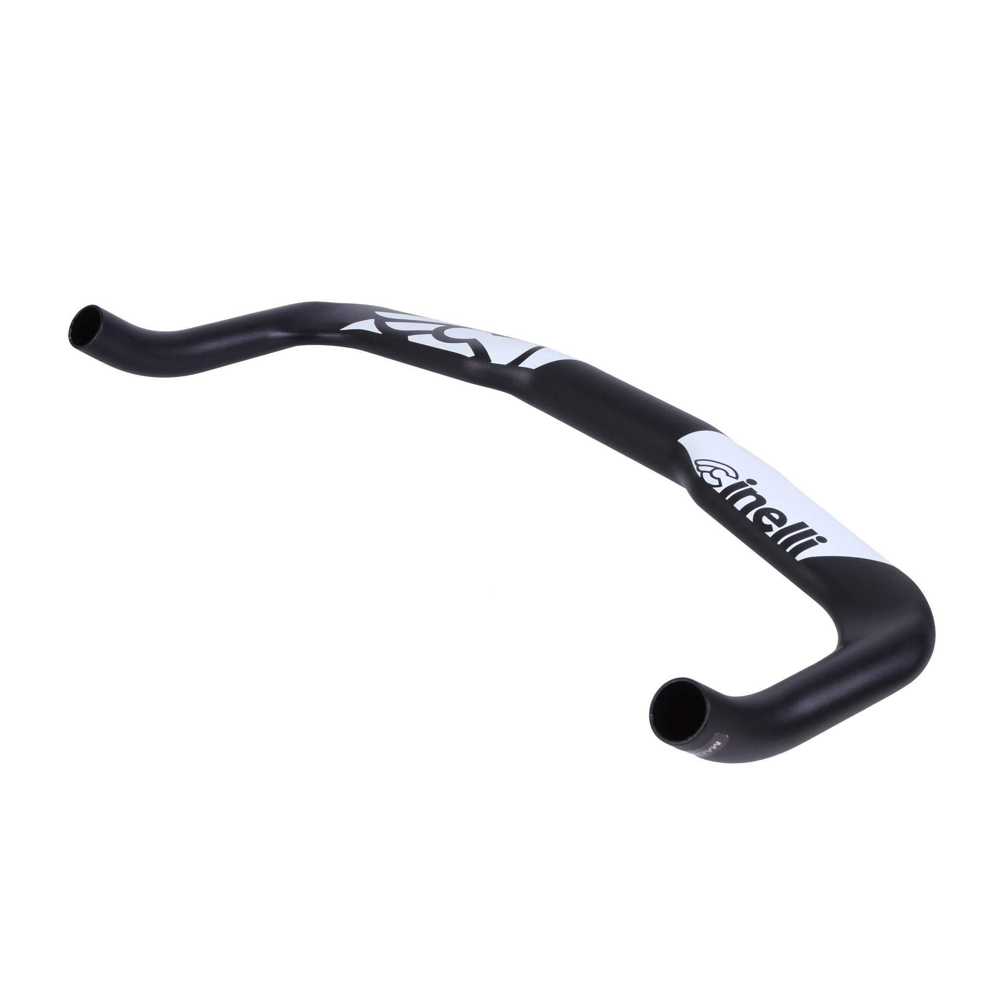 Cinelli Alloy Bullhorn Bar, Black w/White (31.8) 40cm