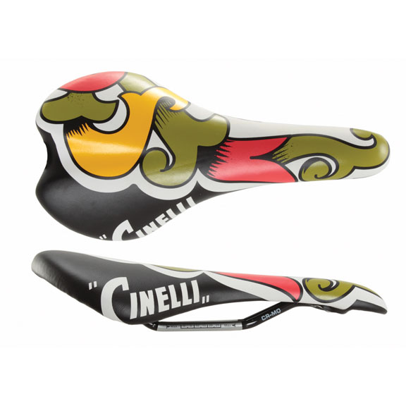 Cinelli Araldo Crest Saddle, CrMo Rail - Black