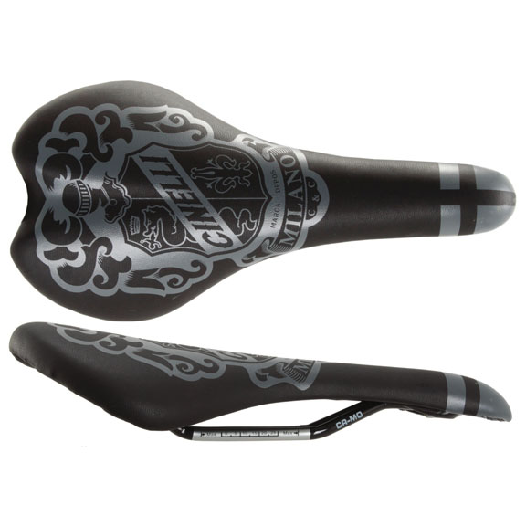 Cinelli Cavaliere Crest Saddle, CrMo Rail - Black Knight