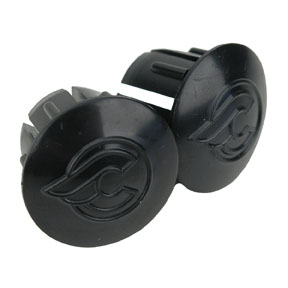 Cinelli Logo Bar End Plugs, Black Pair