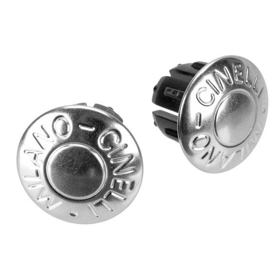 Cinelli Milano Bar End Plugs, Metal Silver Pair