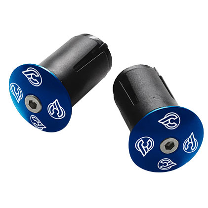 Cinelli Expander Alloy End Plugs, Ano Blue Pair