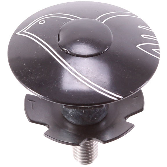 Cinelli Top Cap Kit, Columbus, 1-1/8" Alloy Steerers, Black