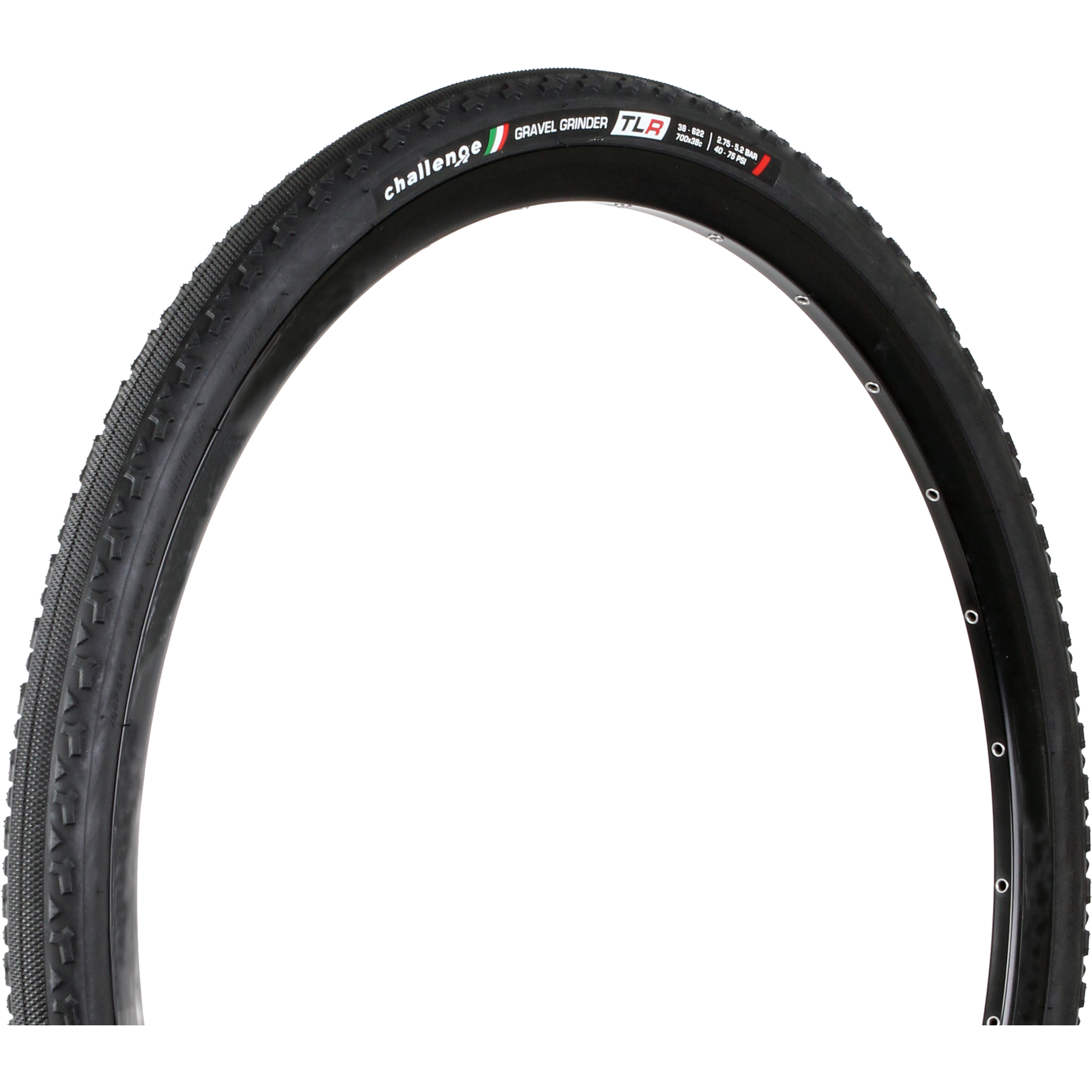 Challenge Tire Gravel Grinder Race TLR Tire, 700 x 38 Black