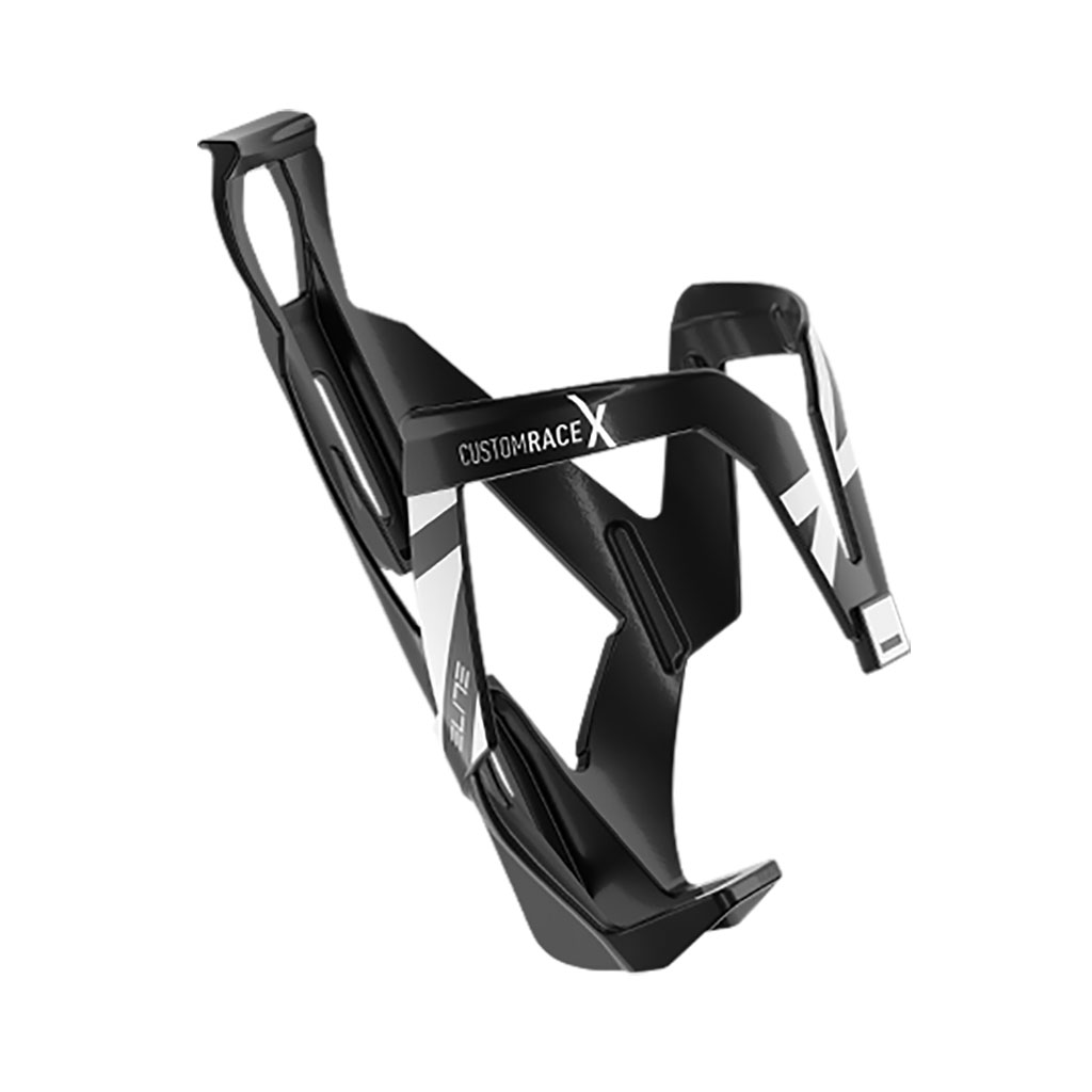 Elite Custom Race X Bottle Cage, Black Glossy/White