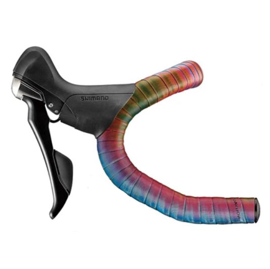 Ciclovation Halo Touch Handlebar Tape, Rainbow w/Blk Plugs