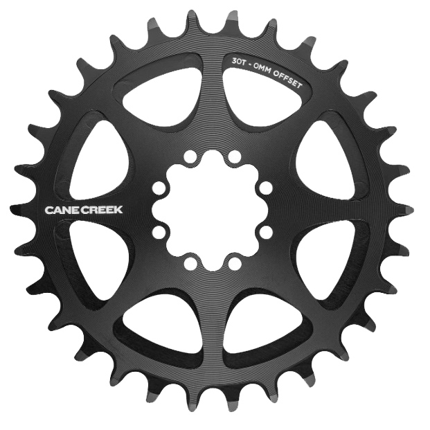 Cane Creek 8-bolt DM Chainring, 30t, 0mm Offset, Black