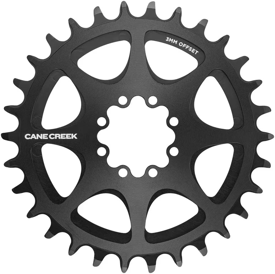 Cane Creek 8-bolt DM Chainring, 32t, 3mm Offset, Black