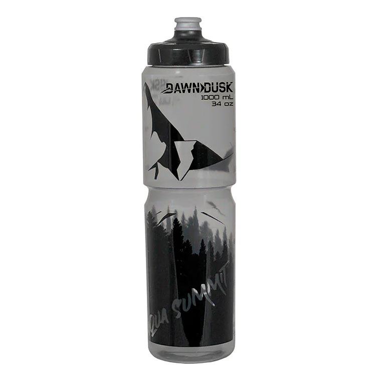 Dawn To Dusk Aqua Summit Bottle Pop 'n Lock, Black/Clear - 34oz