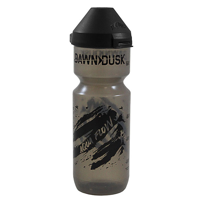 Dawn To Dusk Aqua Flow Bottle With Dirt Mask, Black/Clear - 25oz