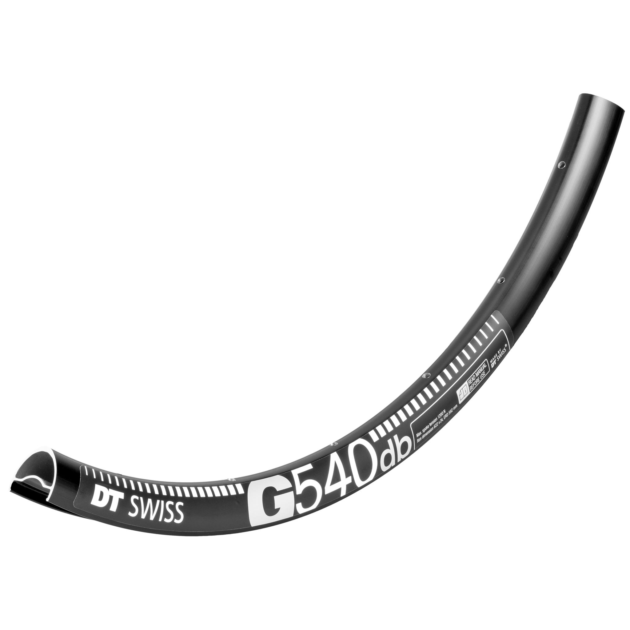 DT Swiss G 540 Tubeless Ready 700c Disc Rim, 28h, Black