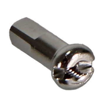 DT Swiss ProHead Brass Nipples, 14g/12mm, Silver, Box/100