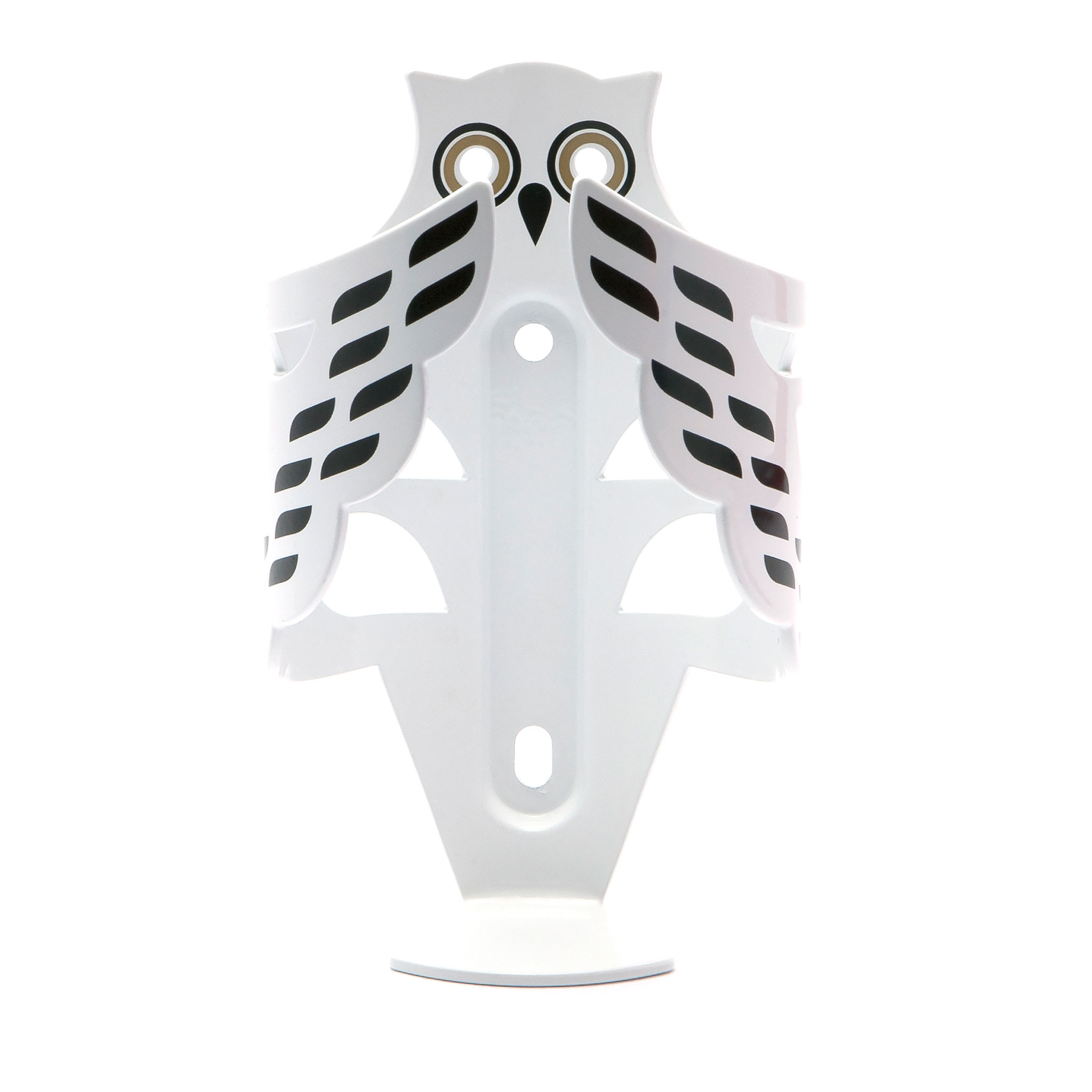 Portland Design Works The Snow Owl Cage Bottle Cage, White/Gold
