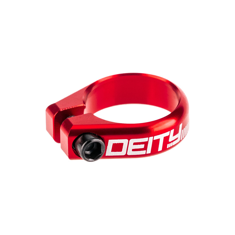 Deity Circuit Seatpost Clamp, 38.6mm, Red