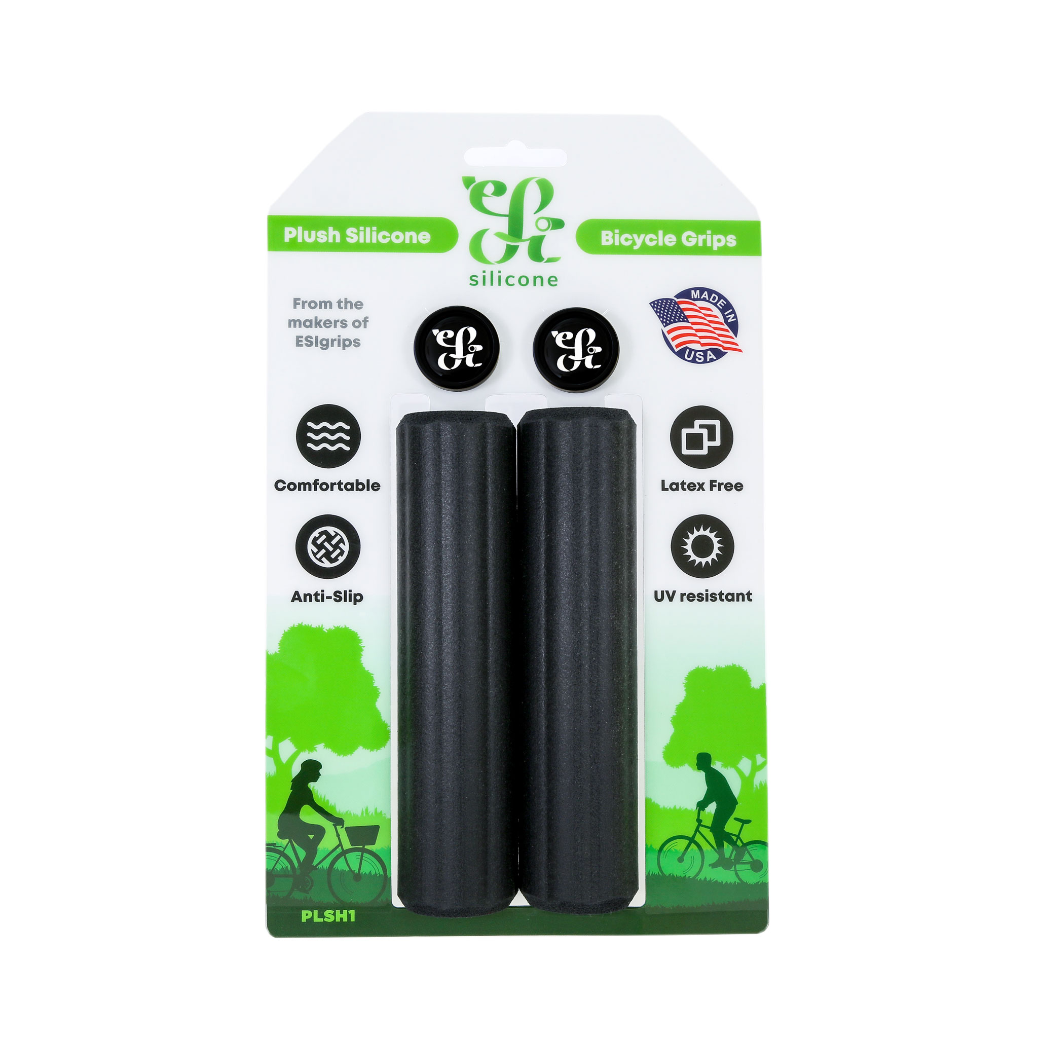 ESI grips Plush Silicone Grips, Black