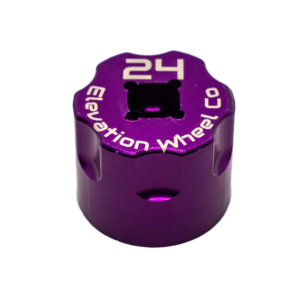 Elevation Wheel Co Suspension Top Cap Socket, 24mm, Purple