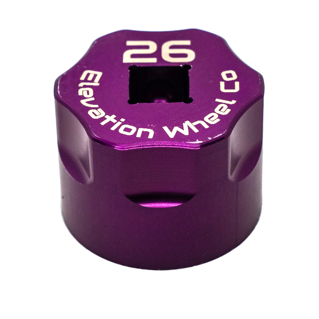 Elevation Wheel Co Suspension Top Cap Socket, 26mm, Purple