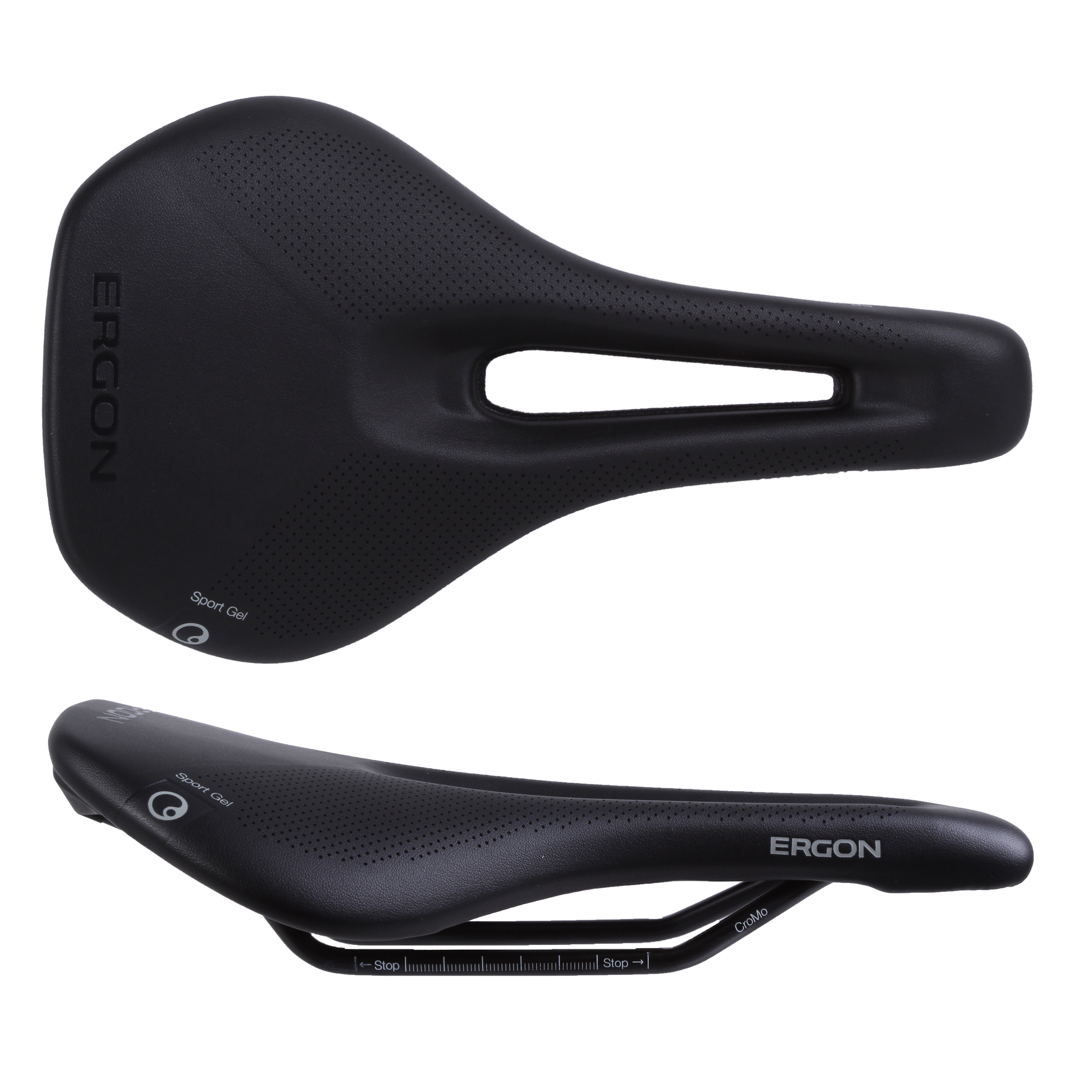 Ergon SR Sport Gel Women's Saddle, Medium/Large, Black