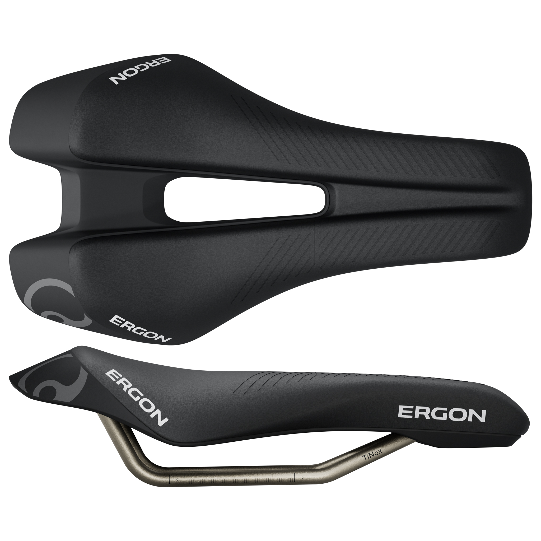 Ergon SR Tri Men's Saddle, Front, Black