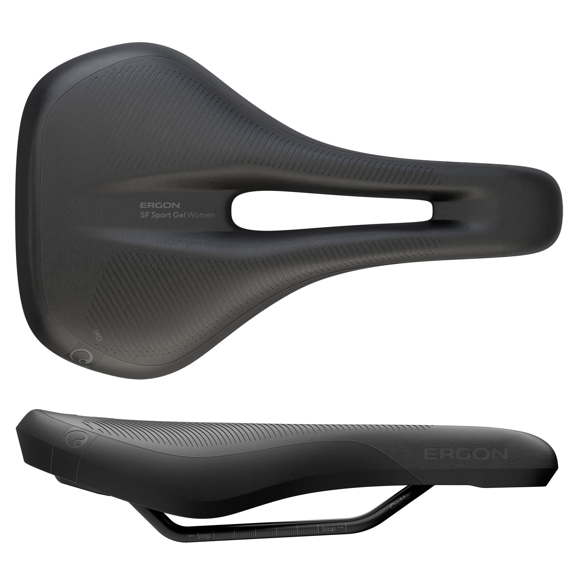 Ergon SF Sport Gel Women's Saddle, Medium/Large, Black