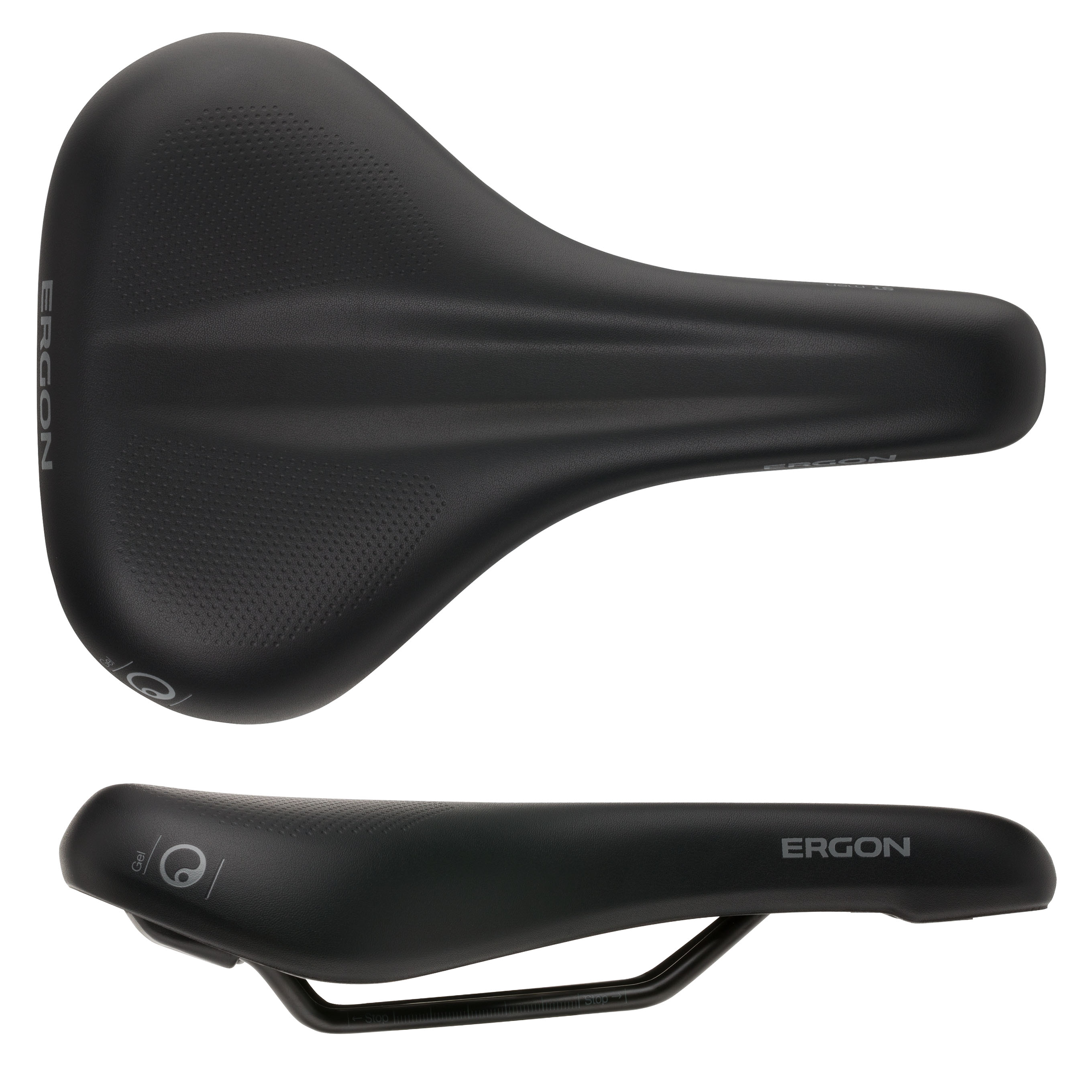 Ergon ST Gel Men's Saddle, Small/Medium, Black