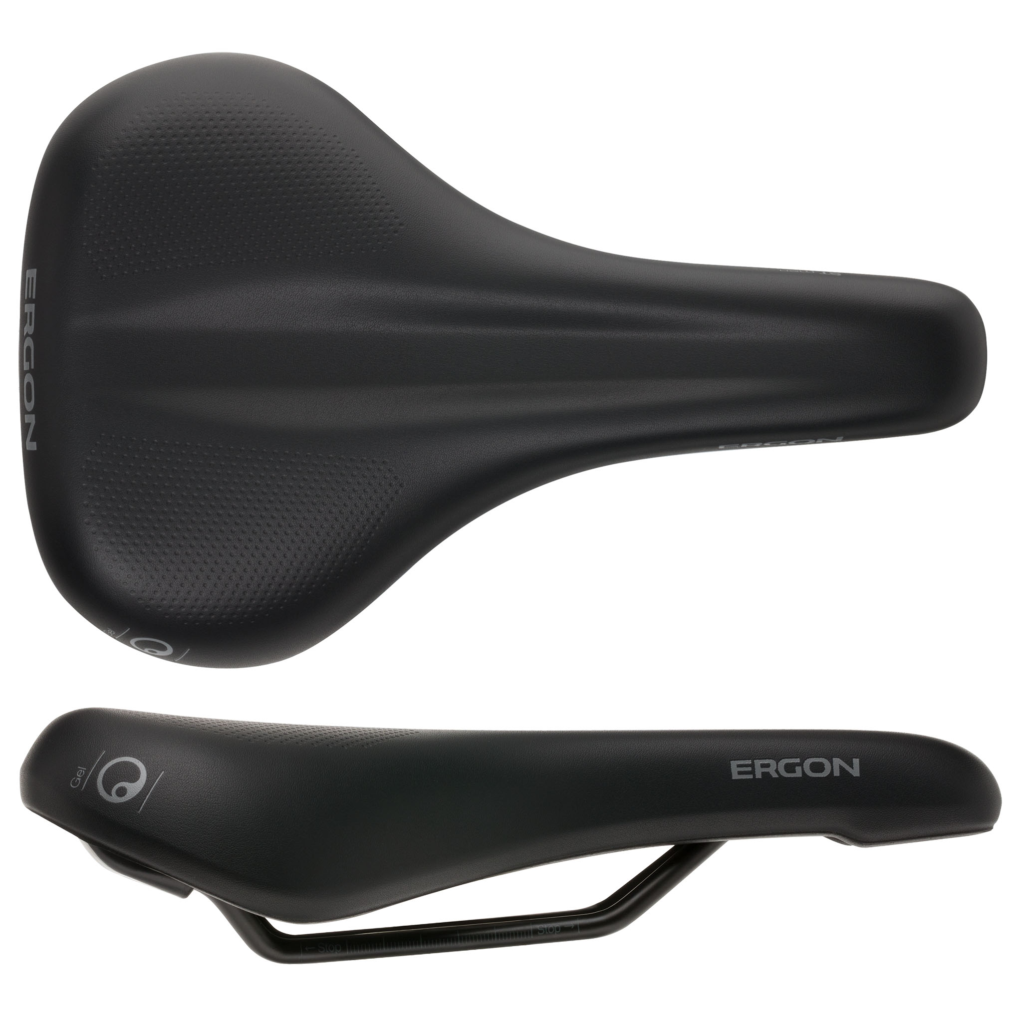 Ergon ST Gel Men's Saddle, Medium/Large, Black