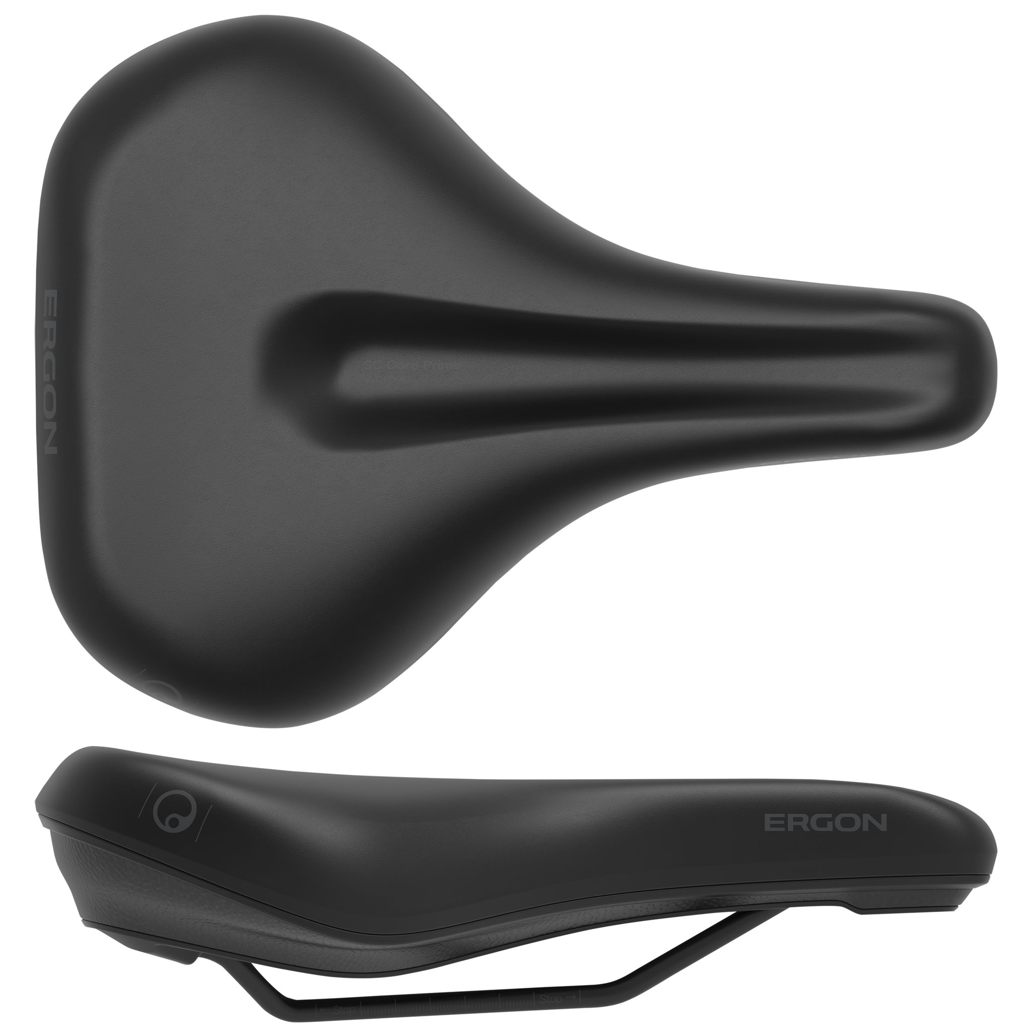 Ergon SC Core Prime Women's Saddle, Medium/Large, Black