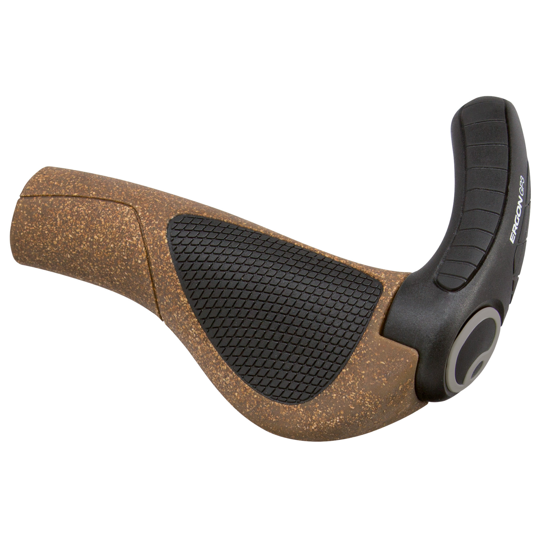 Ergon GP3 Evo BioKork Grips, Large, Brown/Black