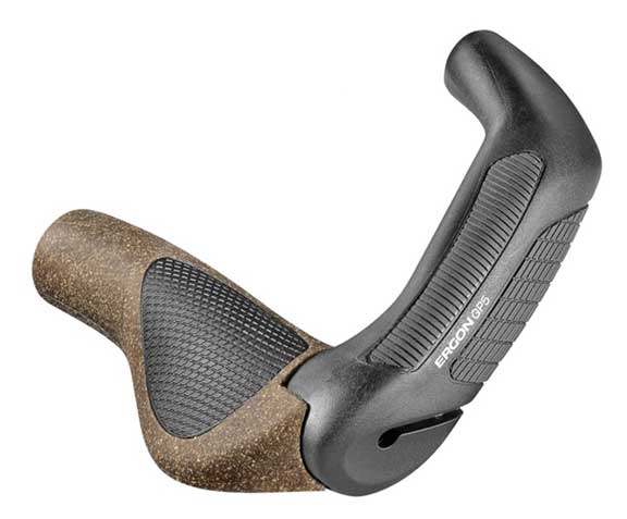 Ergon GP5 BioKork Grips, 210mm Composite Bar End, Large