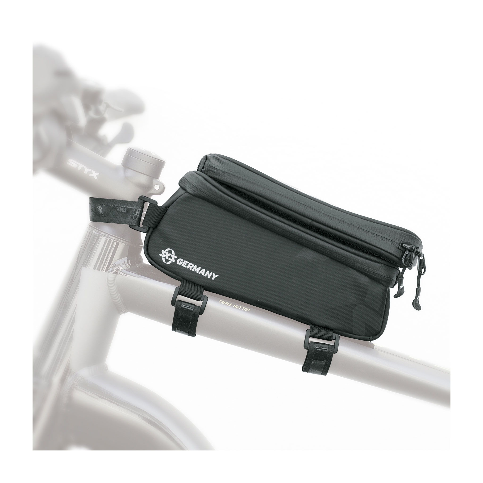SKS Explorer Smart Top Tube Bag, 1.4L, Strap Mount 