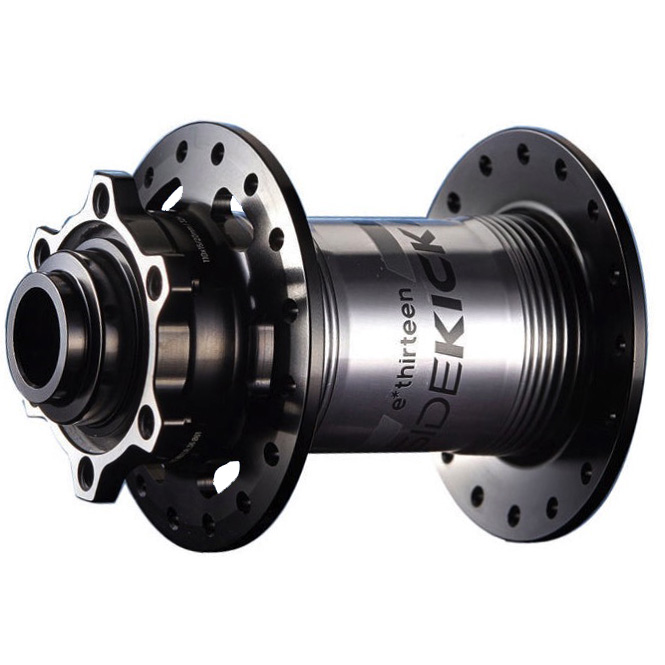 E*thirteen Sidekick Front Hub, 28h, 15/20x110 Boost, Black/Silv