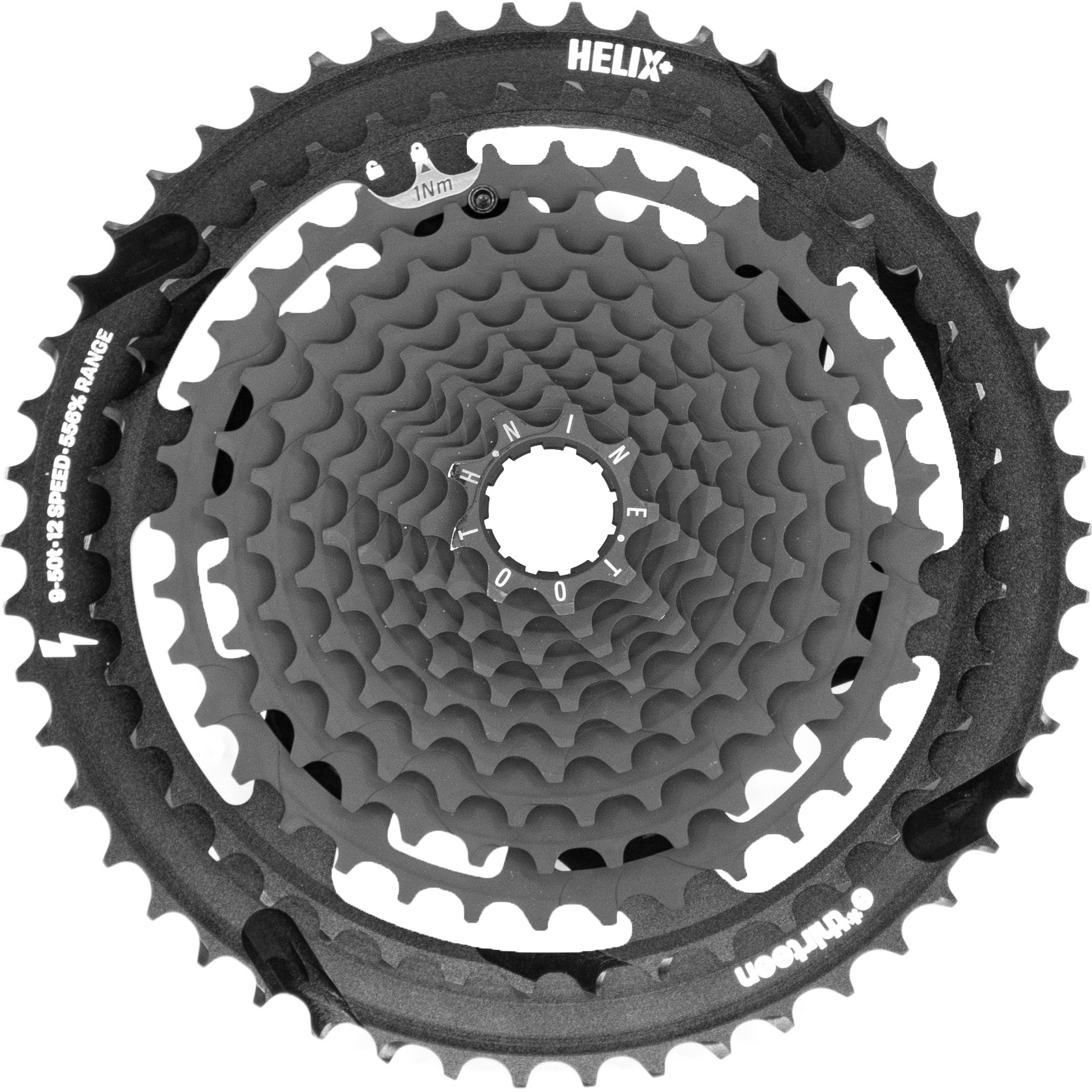 E*thirteen Helix Plus 12sp Cassette, 9-50t - Black