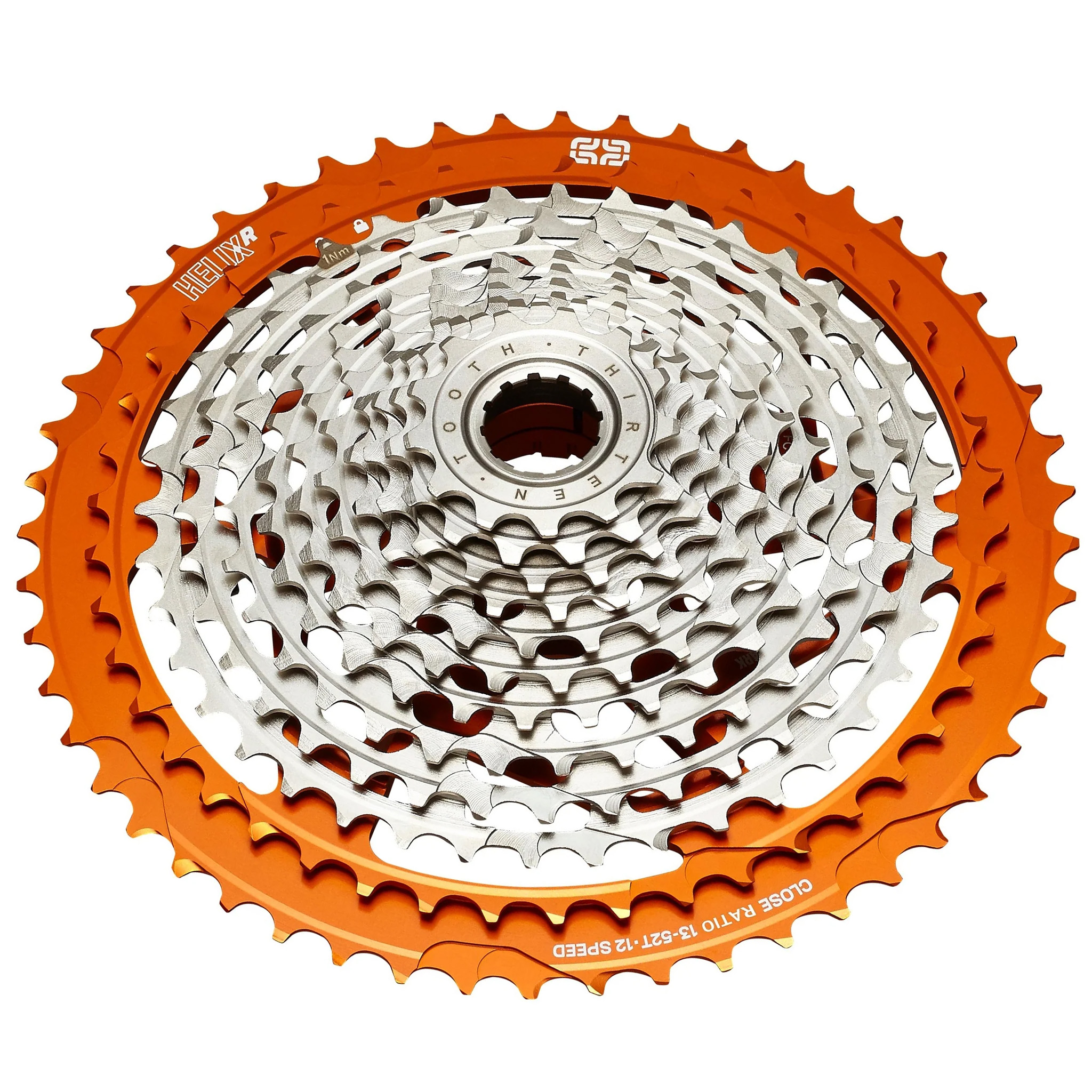 E*thirteen Helix Race 12sp Cassette, 13-52t - Naranja