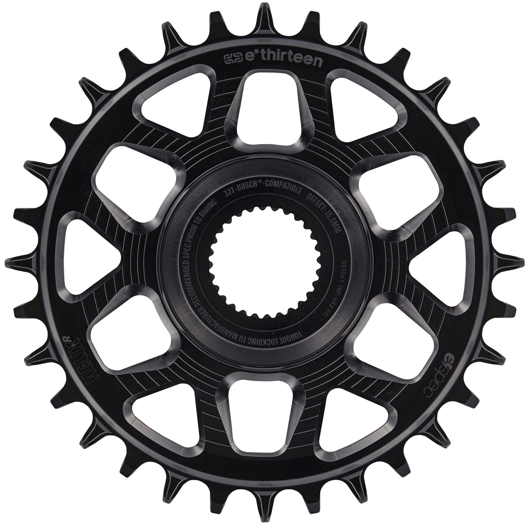E*thirteen Helix R e*spec C-ring, Bosch Gen 4, 34t -Black