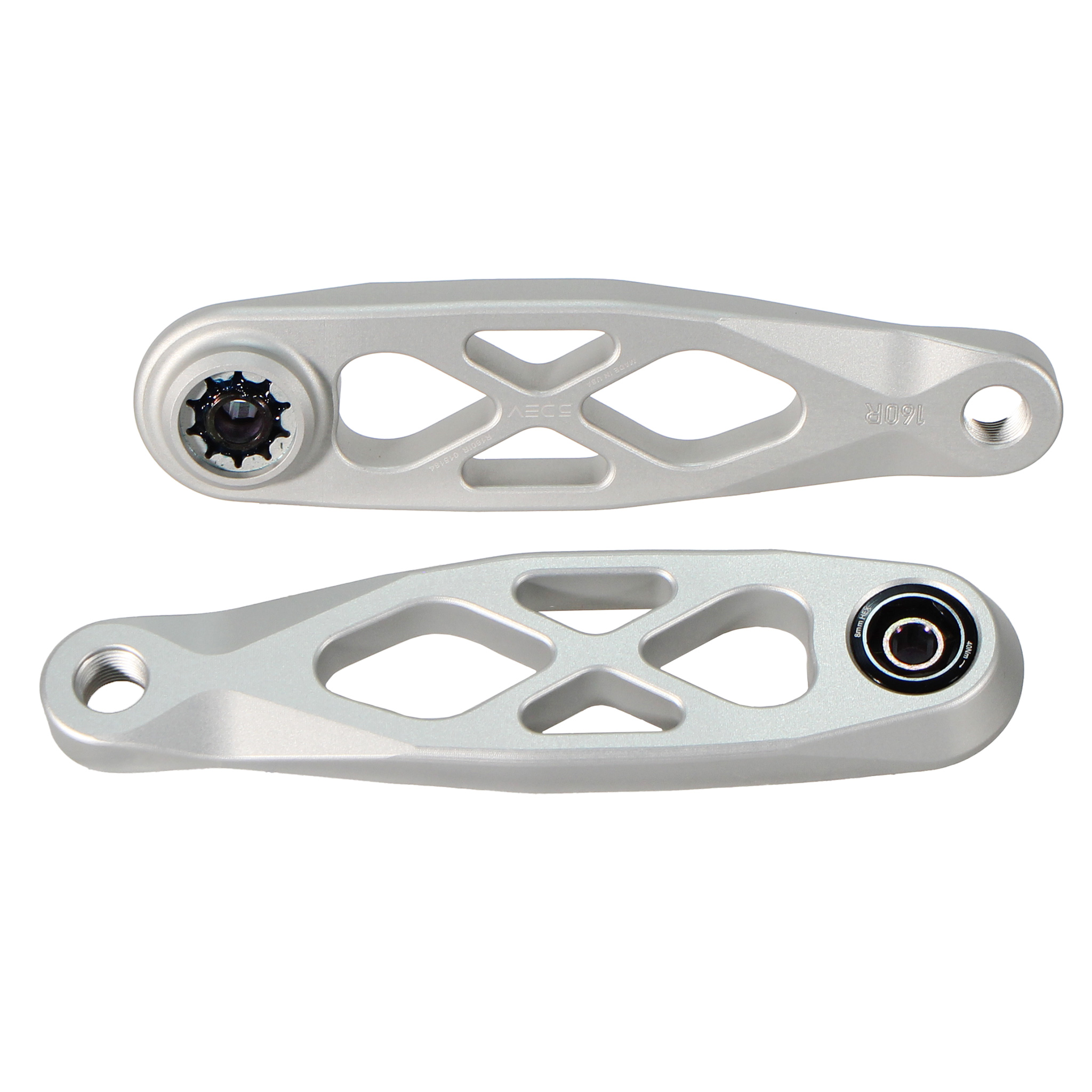 5Dev R-Spec eCranks, ISIS Spline Drive, 160mm, Silver