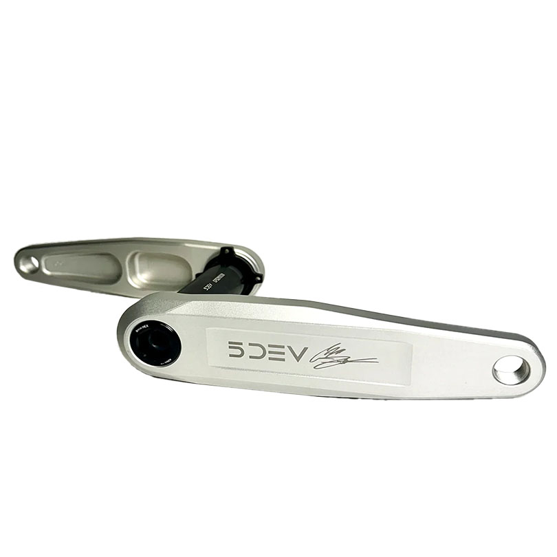 5Dev DH/Freeride Cranks, 155mm / DUB Spindle, Clear/Silver