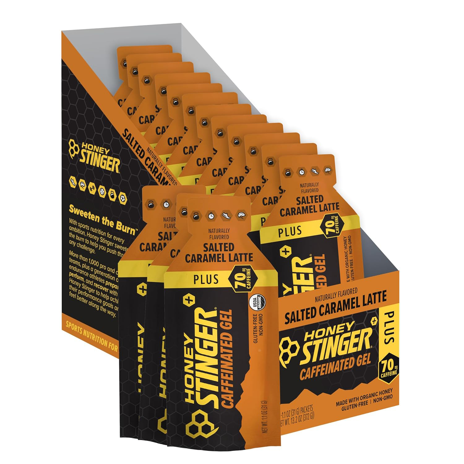 Honey Stinger Energy Gel, Salted Caramel Latte, 12/Count