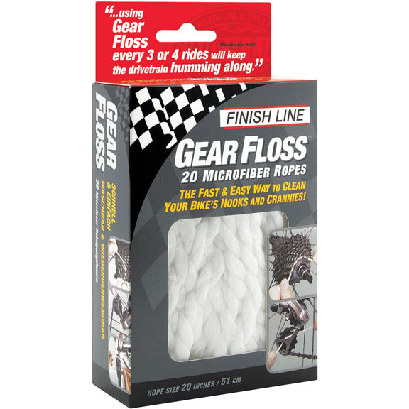 Finish Line Gear Floss Microfiber Cleaning Rope, 20/Count