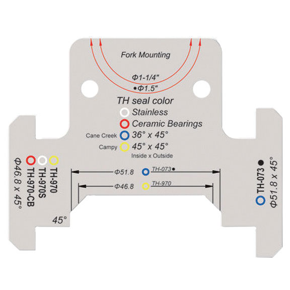 FSA Headset Guide Sizing Gauge, 1-1/4" and 1.5"