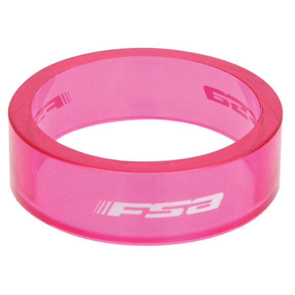FSA PolyCarb Headset Spacer, 1-1/8"x10mm, Pink 10/Count