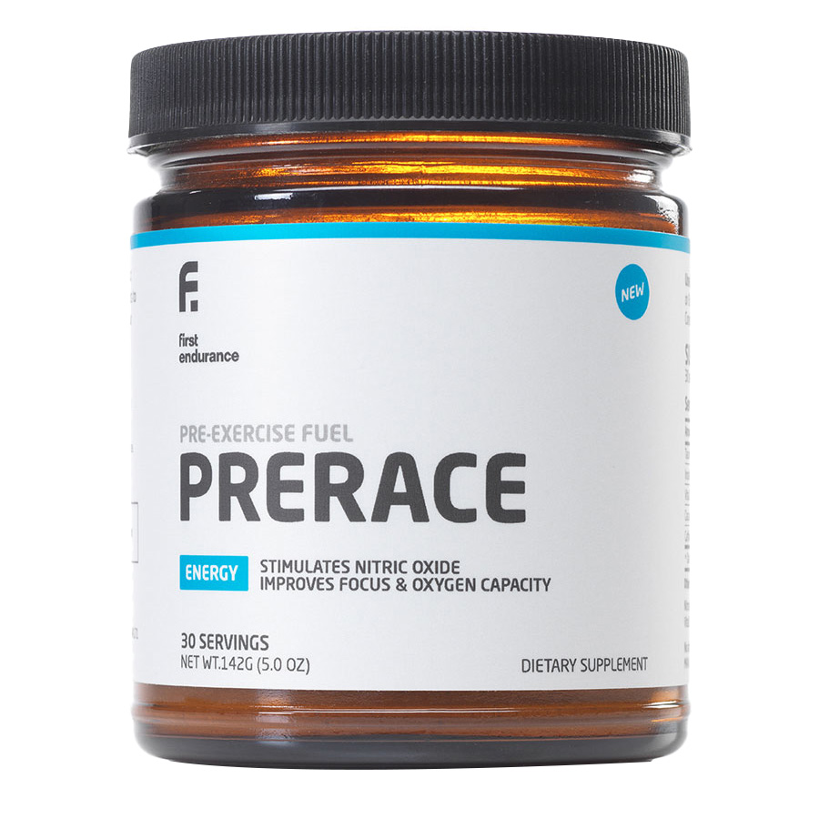 1st Endurance PreRace Powder, 142g/Canister