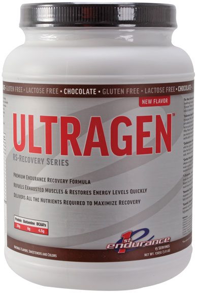 1st Endurance Ultragen Recovery Mix, Chocolate - 3lb/Canister