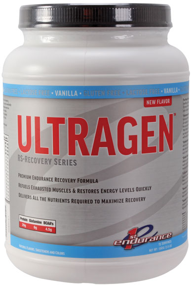 1st Endurance Ultragen Recovery Mix, Vanilla - 3lb/Canister