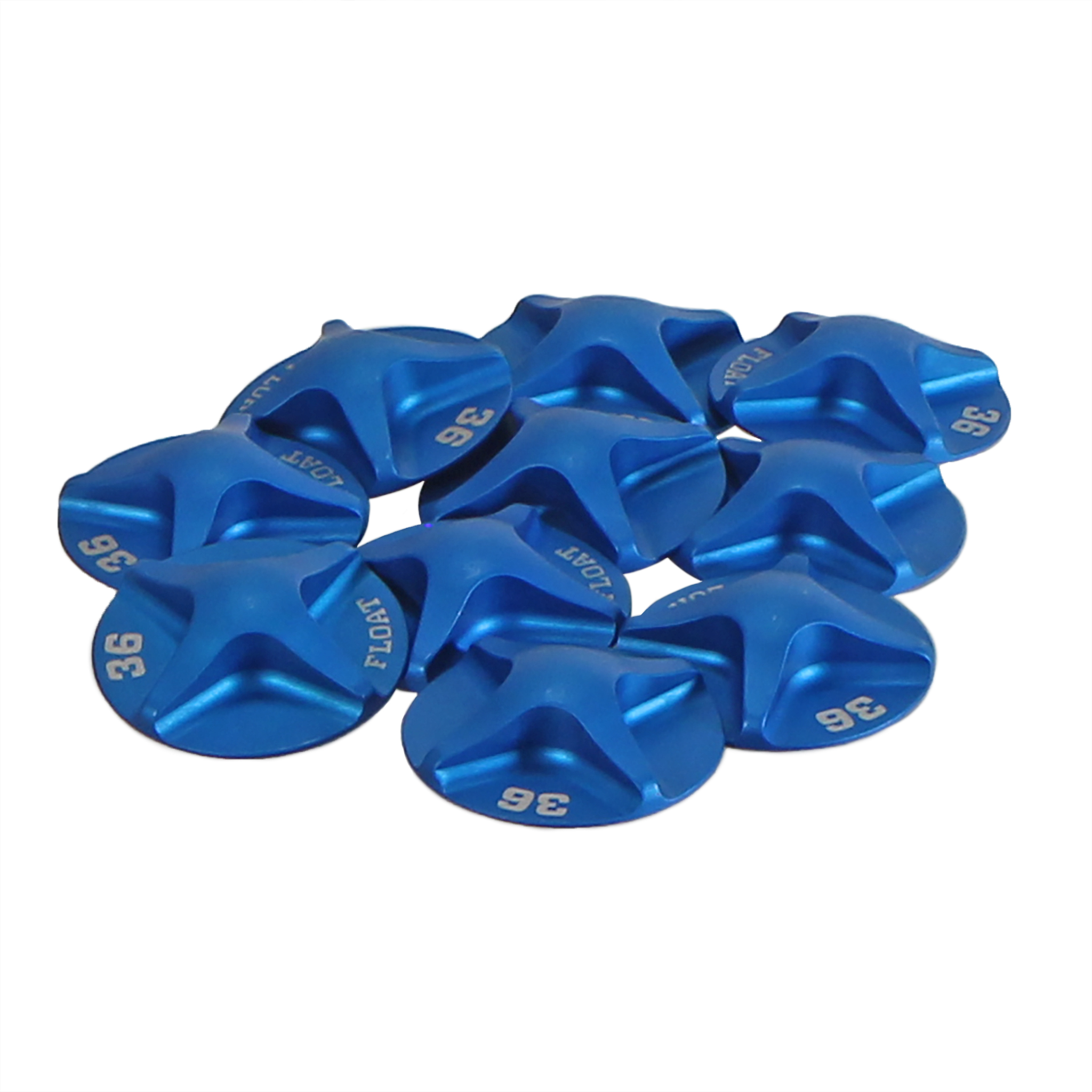 Fox Shox Air Cap, 36 Float, Blue, Bag/10