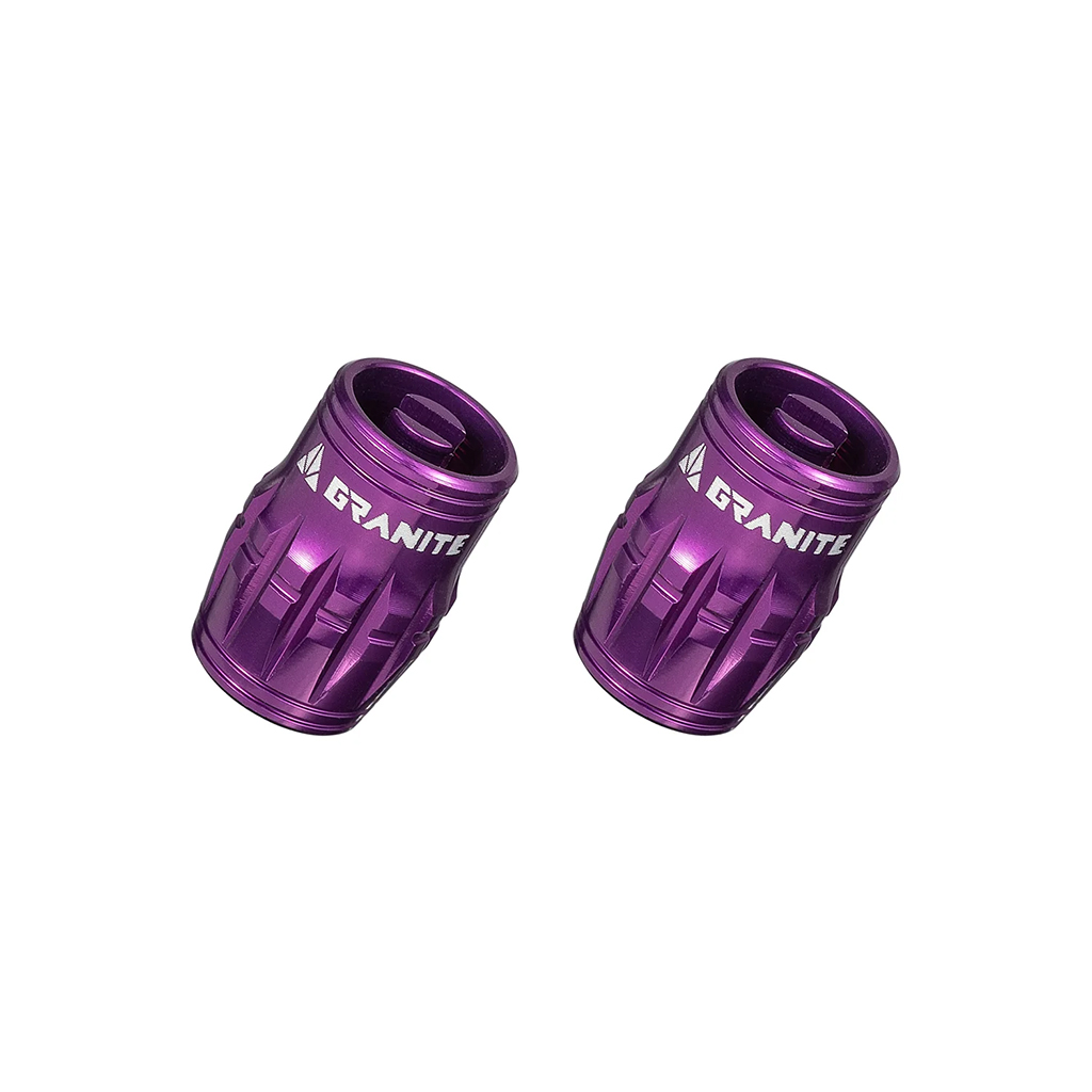 Granite-Design Juicy Nipples, Schrader, Purple, Pair