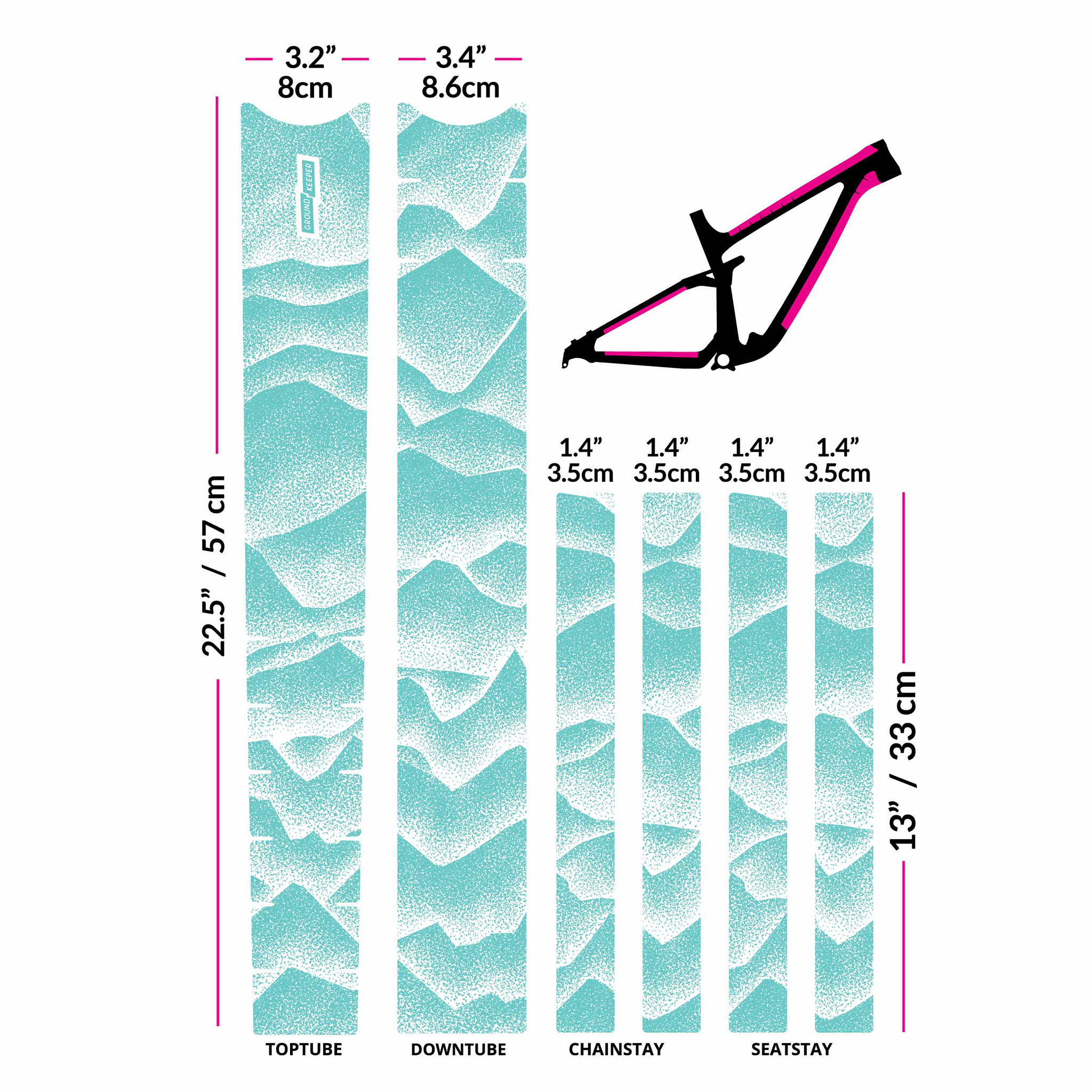 Ground Keeper Frame Keeper, Ridgelines Mint Glossy