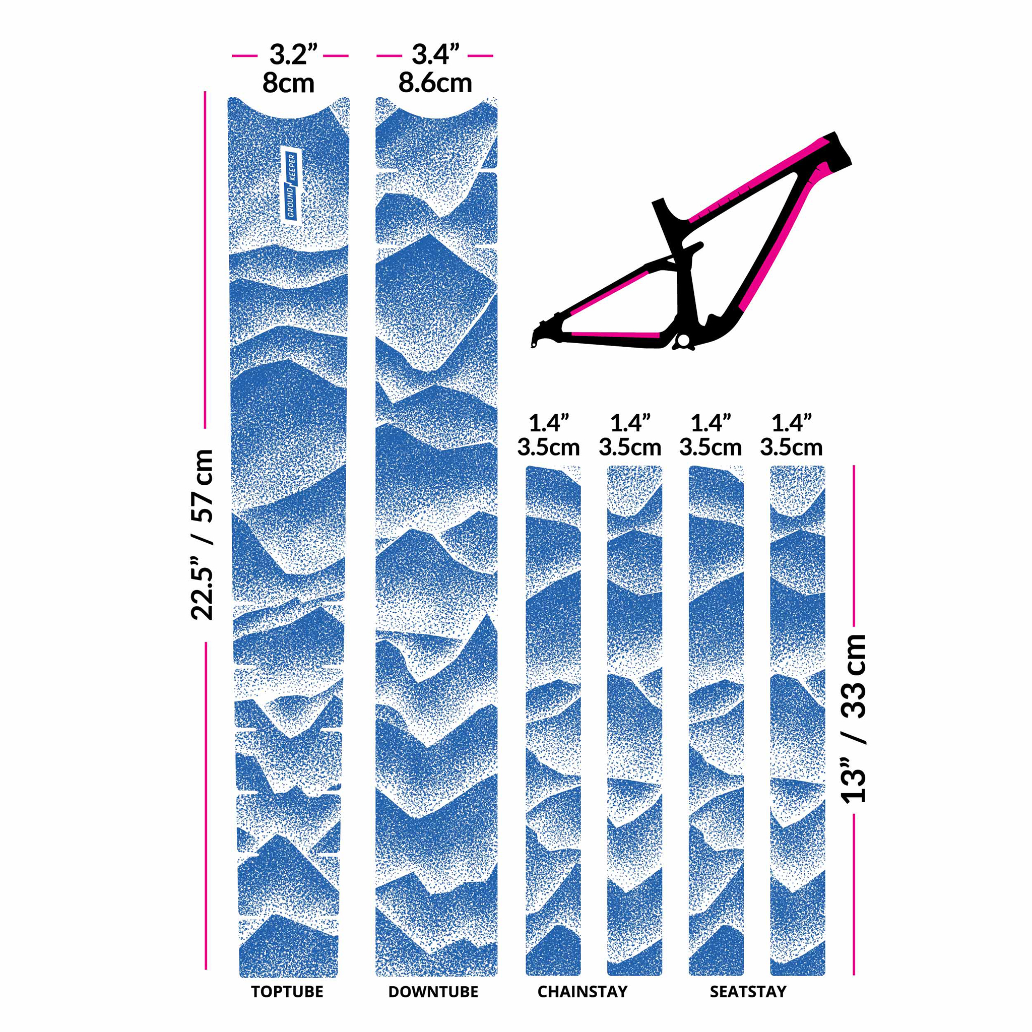 Ground Keeper Frame Keeper, Ridgelines Blueberry Glossy